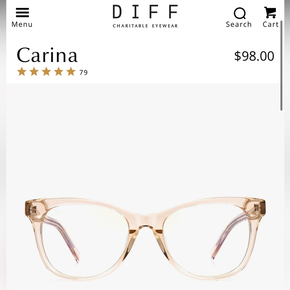 Diff CARINA Blue Light Glasses 👓